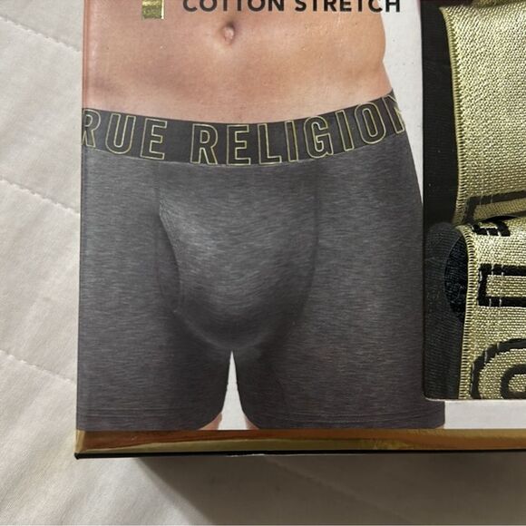 True Religion M-L 4 pack Cotton Stretch Boxer Briefs - Picture 6 of 6